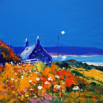 Summer moonrise Isle of Gigha 12x12